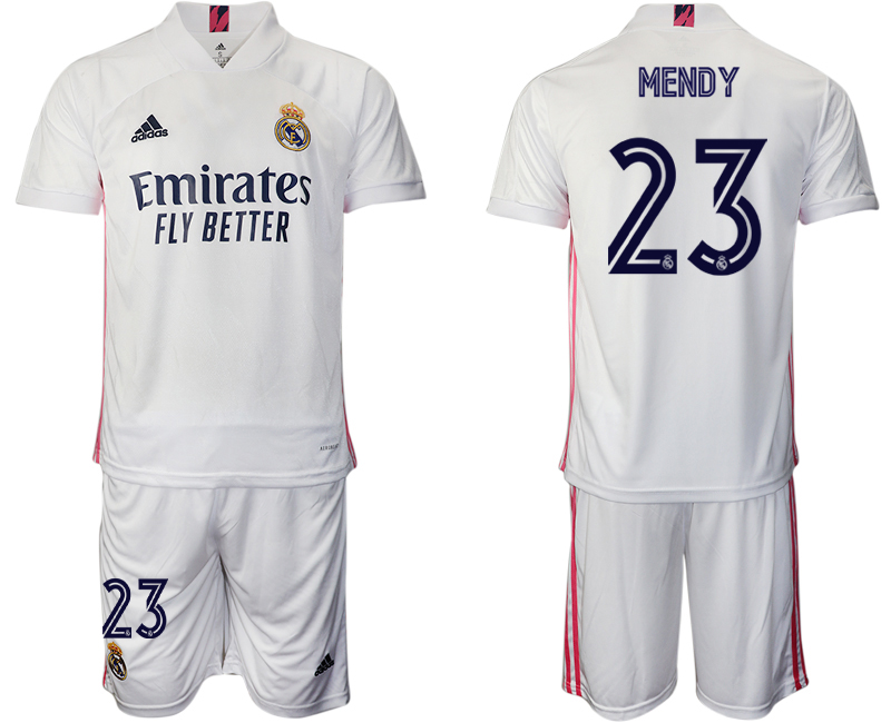 Men 2020-2021 club Real Madrid home #23 white Soccer Jerseys